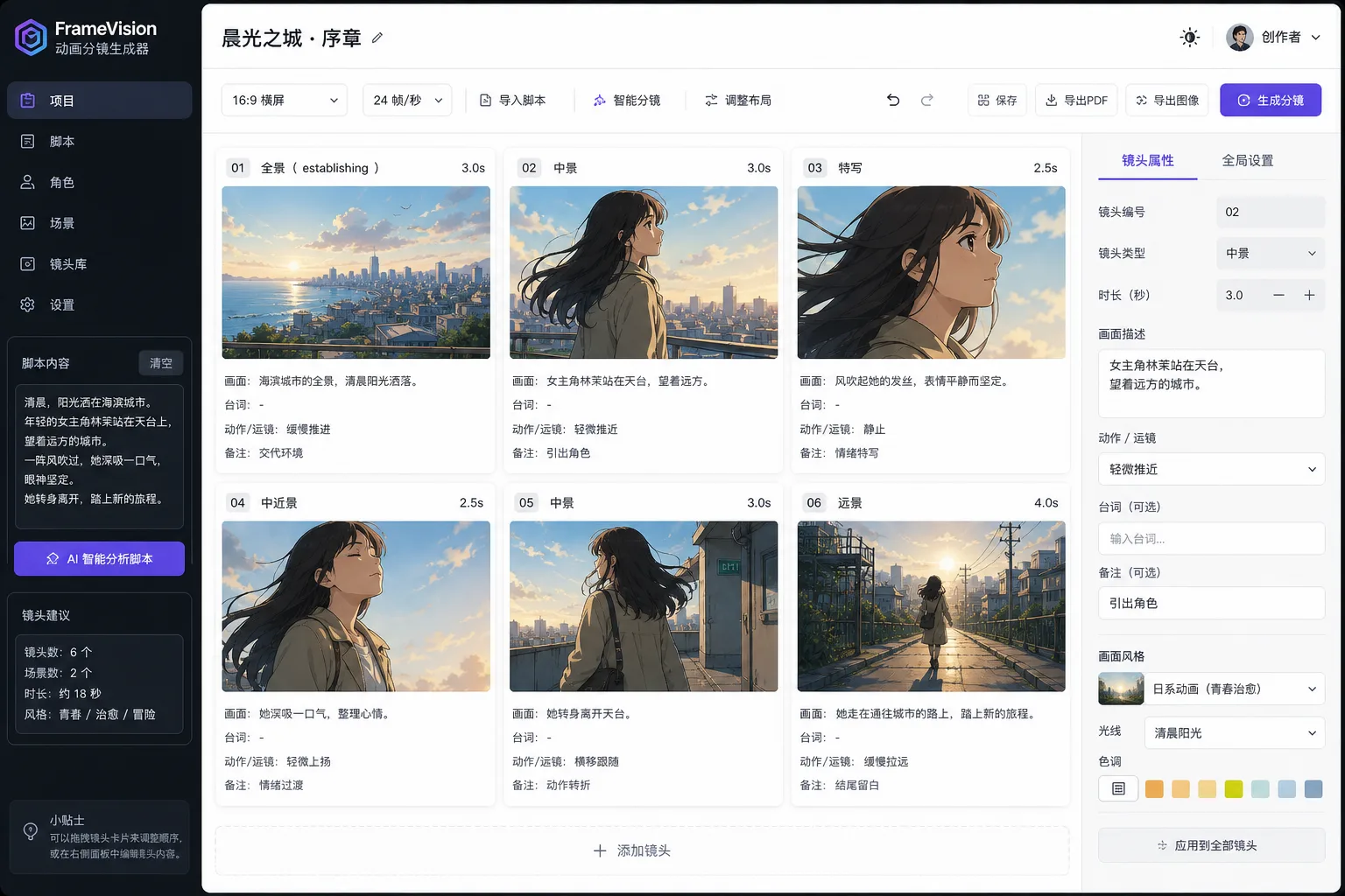 智能动画分镜生成器 - 插画创意 - CH-0204