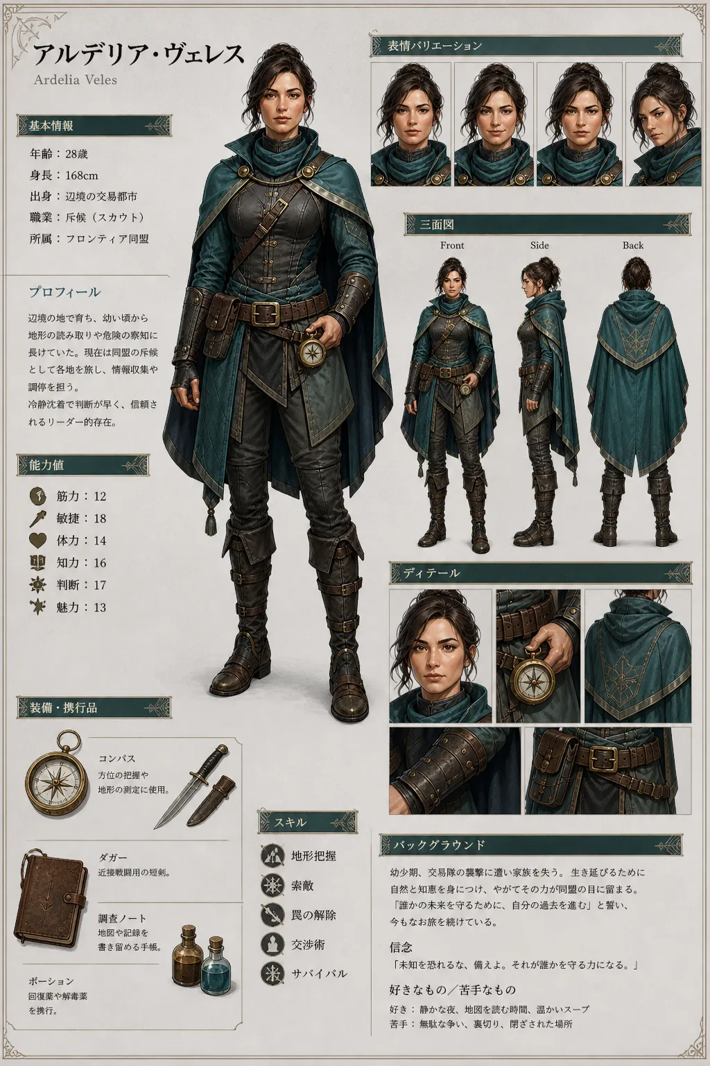 Character Design Sheet - Portraits - CH-0271