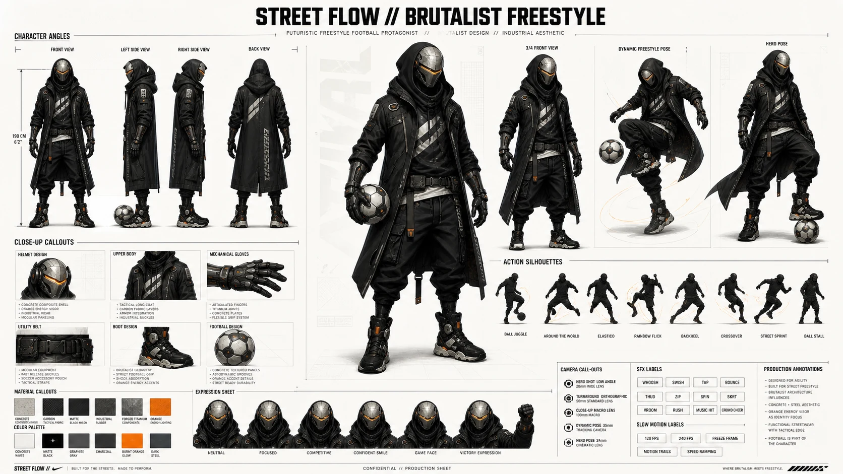 Brutalist Freestyle Character Sheet - Illustration - CH-0512