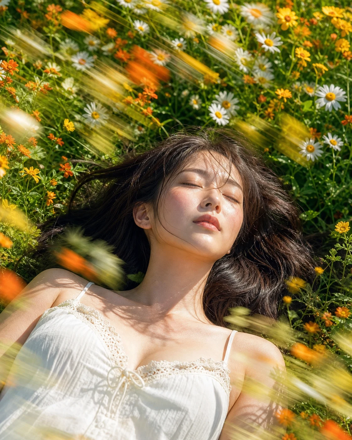 Windblown Summer Flower Portrait - Portraits - CH-0518