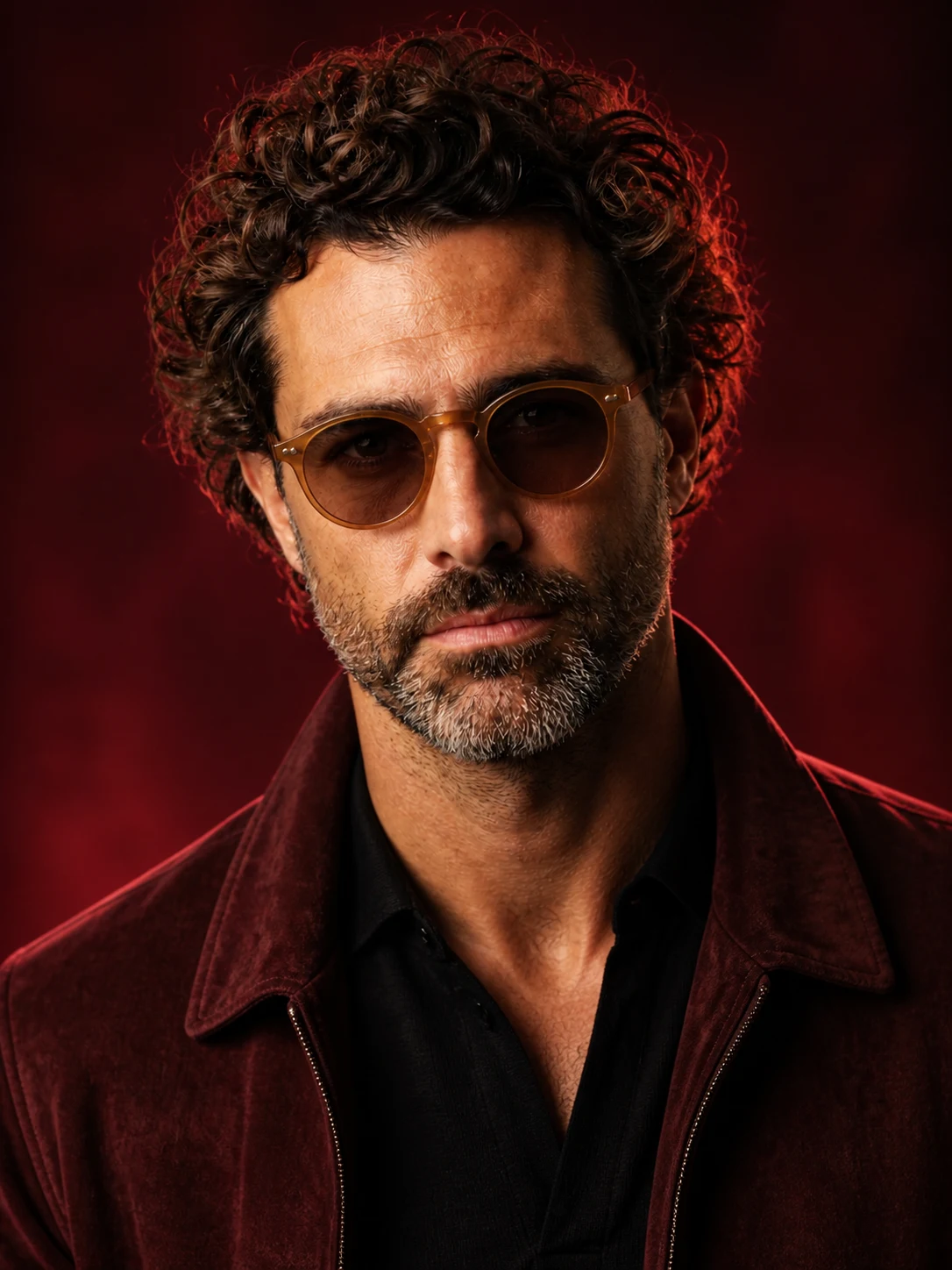 Burgundy Men's Fashion Portrait - Portraits - CH-0525